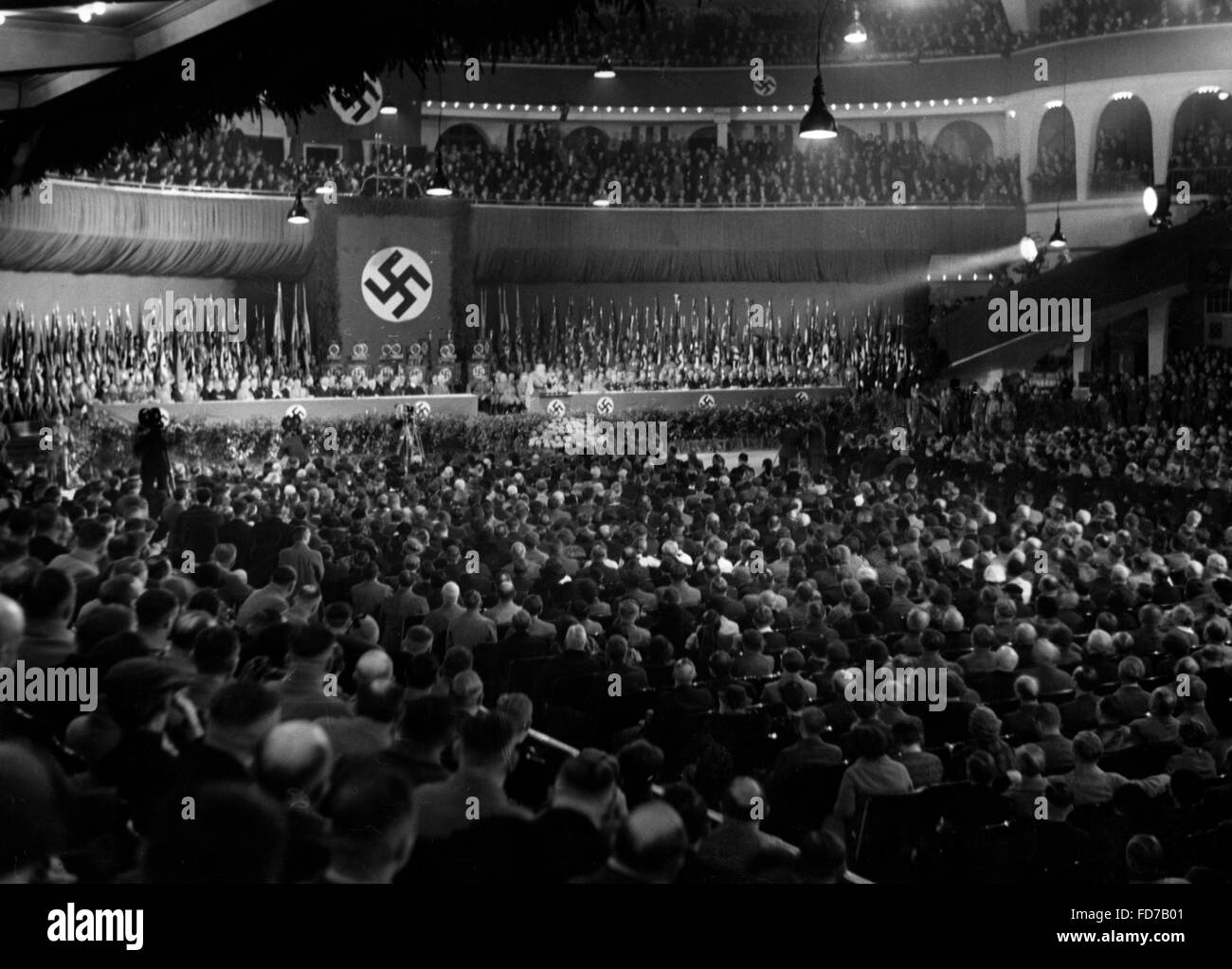 Promulgation of the Four Year Plan by Hermann Goering in the Sportpalast, 1936 Stock Photo