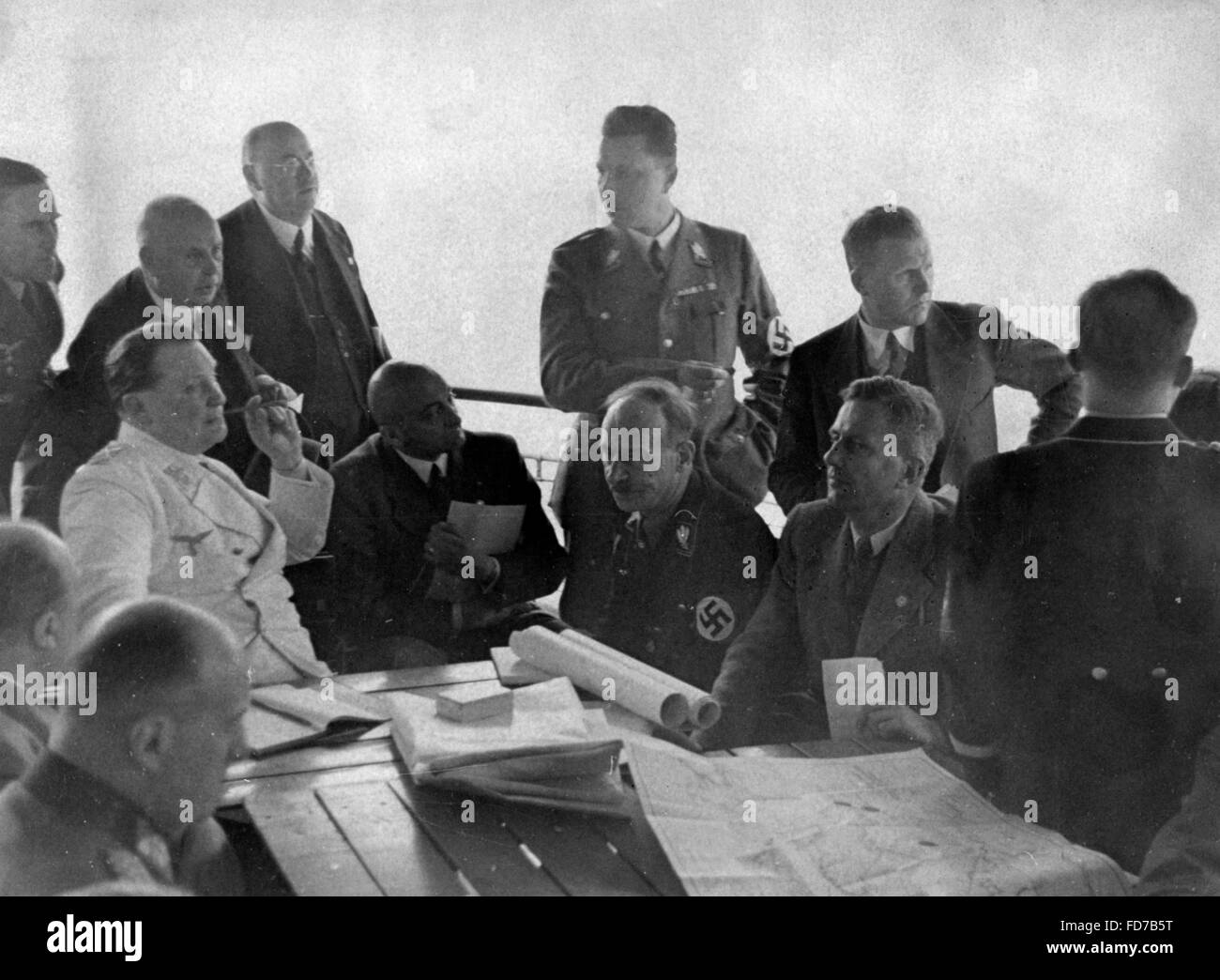 Hermann Goering with Austrian business leaders, 1938 Stock Photo