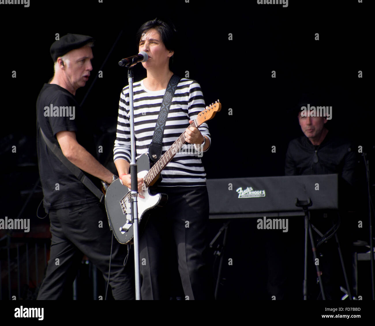 Sharleen Spiteri, lead singer of the rock band Texas, performs on stage at the Victorious