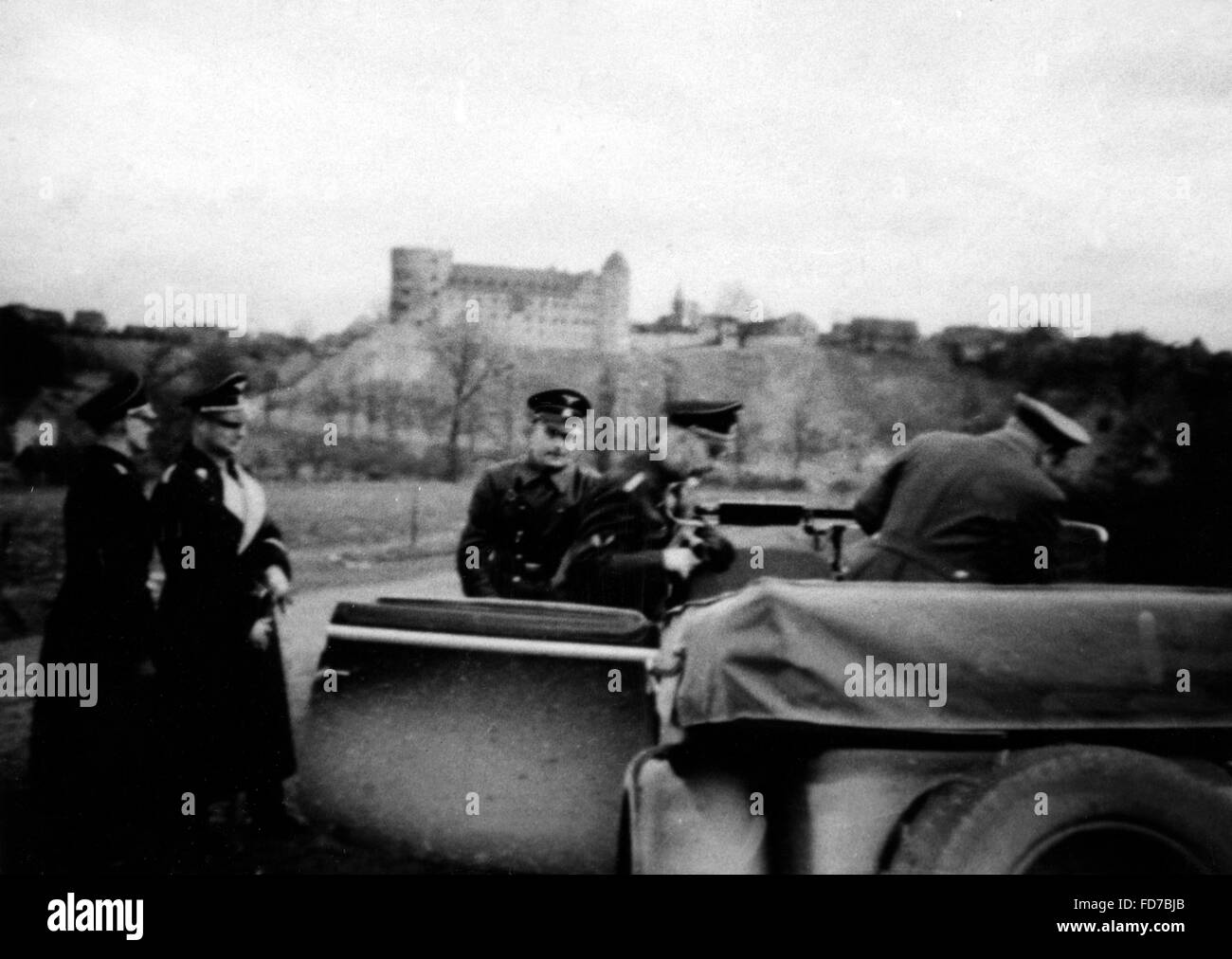 Heinrich Himmler after a visit of the Wewelsburg, 1937 Stock Photo