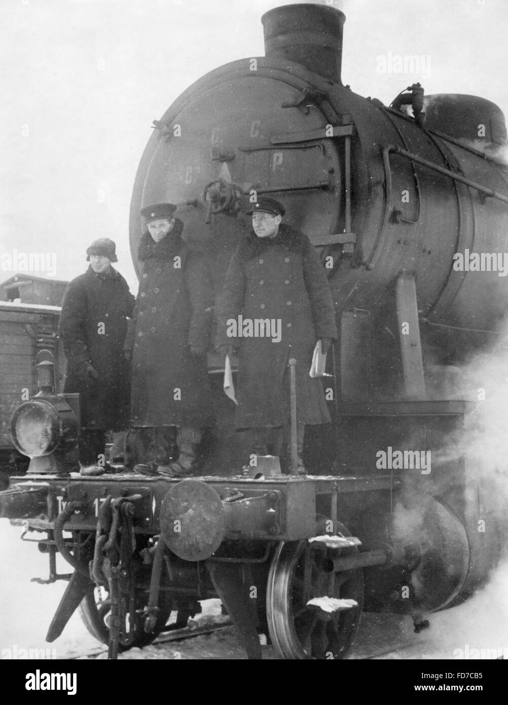 German-Soviet oil transport in Przemysl, 1940 Stock Photo