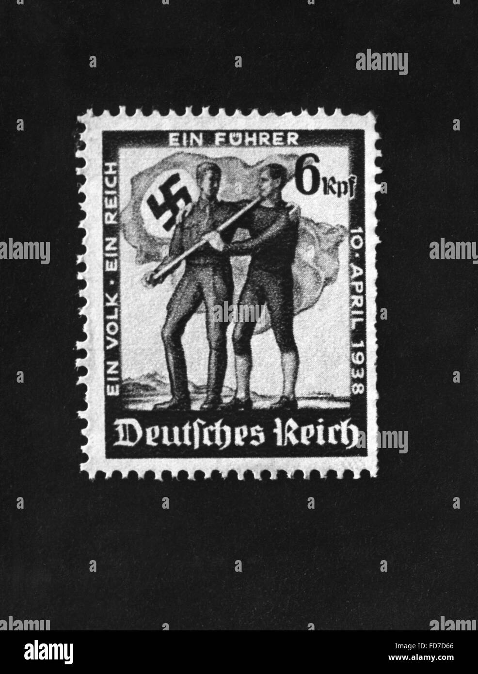 Special postage stamps of the Reichspost for the referendum, 1938 Stock Photo