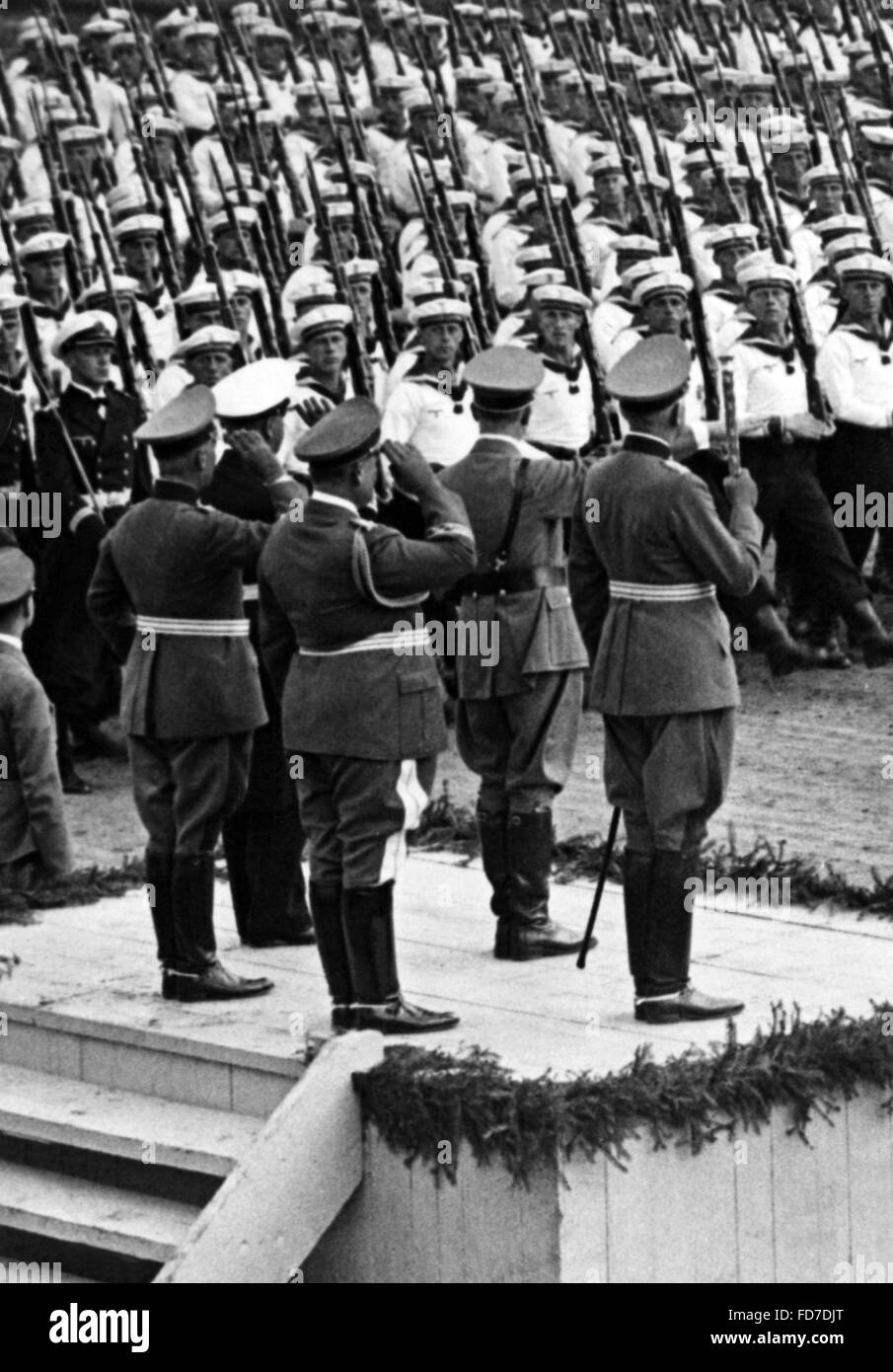Kriegsmarine (War Navy) on the Day of the Wehrmacht during the Nuremberg Rally, 1937 Stock Photo