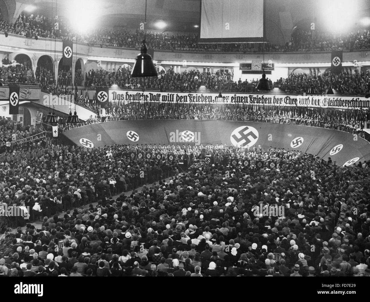 The Berlin Sportpalast, 1933 Stock Photo