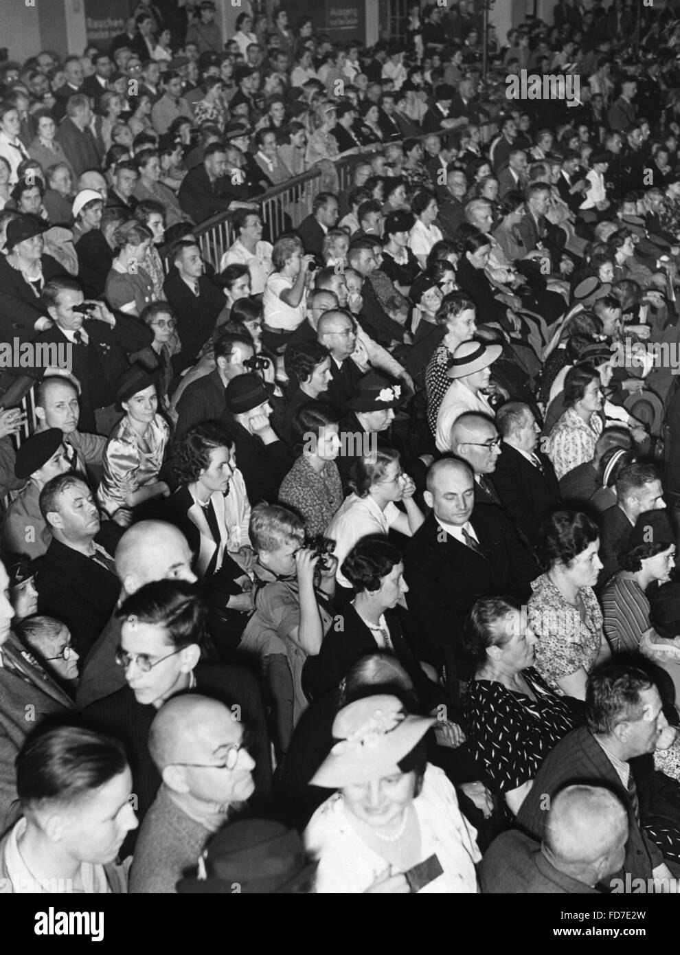 Listeners in the Berlin Sportpalast, 1938 Stock Photo
