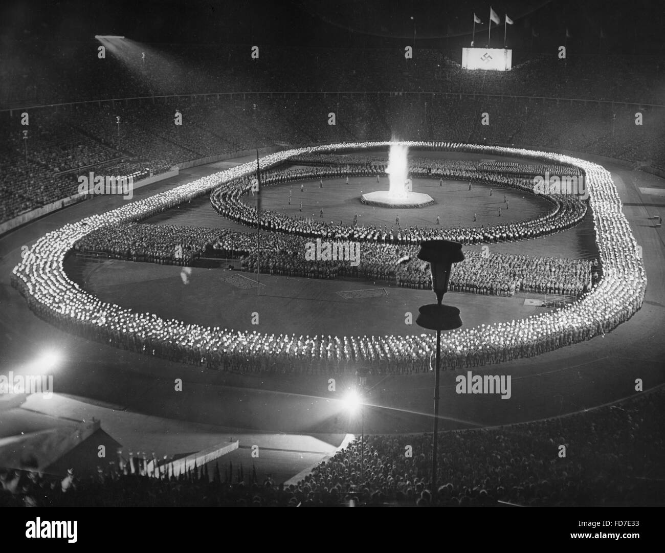 Sonnwendfeier (Summer Solstice Celebration) at the Olympic Stadium, 1939 Stock Photo