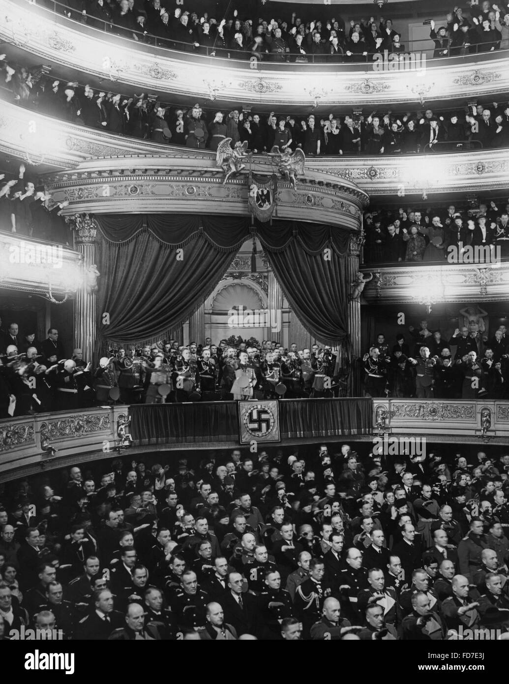 Adolf Hitler at the State Opera, 1939 Stock Photo