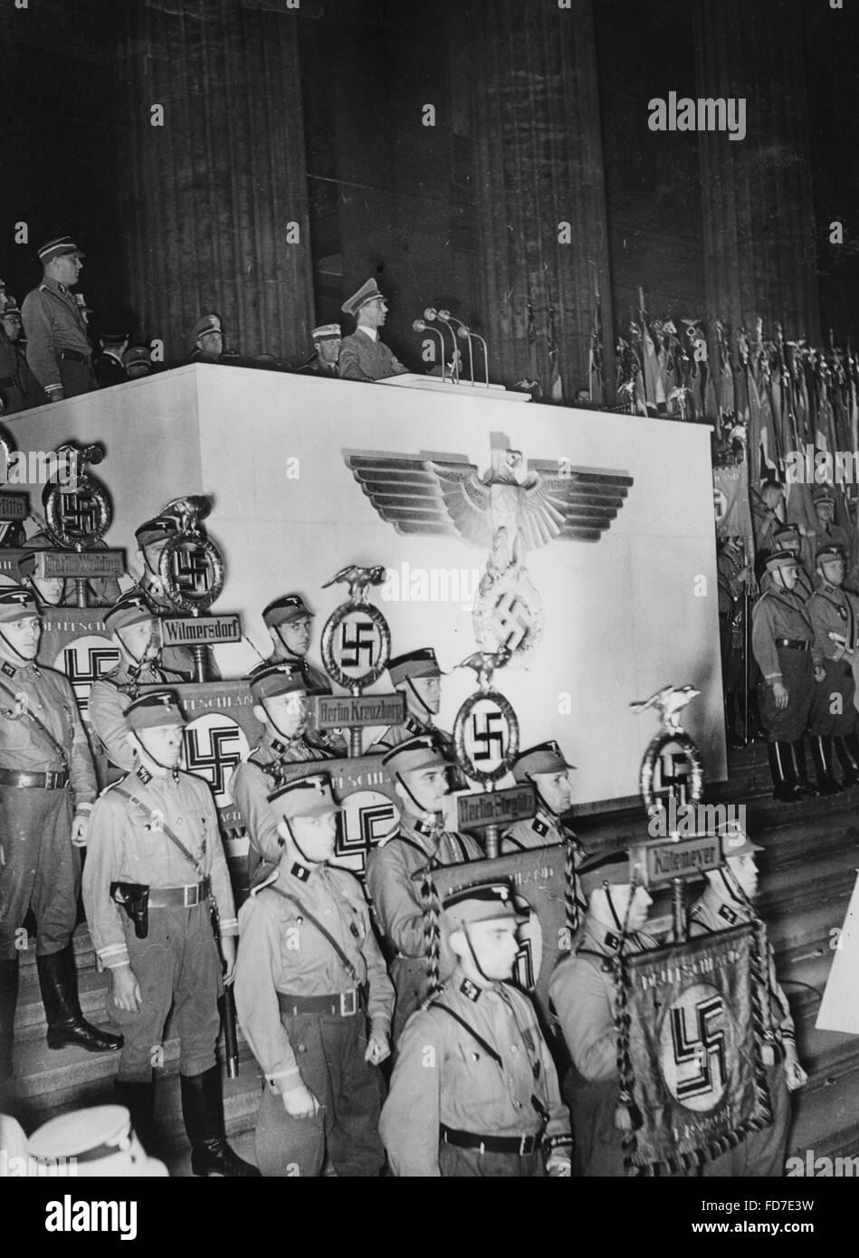 Joseph Goebbels in the Lustgarten in Berlin, 1938 Stock Photo