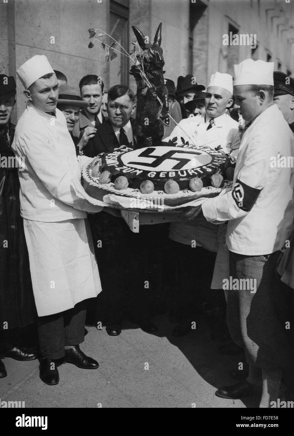 Birthday cake for Adolf Hitler, 1935 Stock Photo