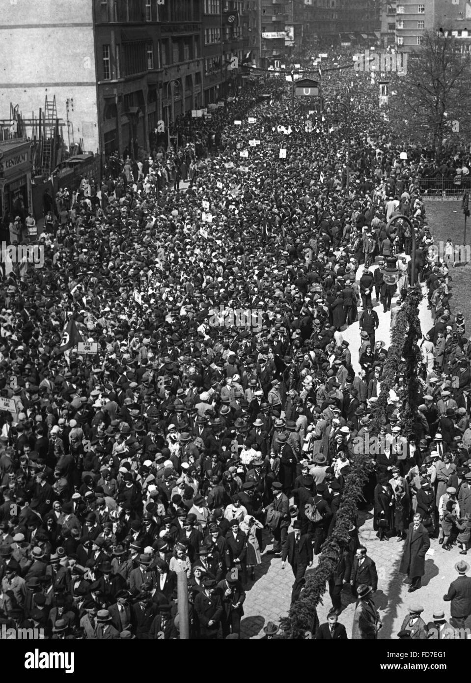 Gathering place to the May Day rally of 1933 Stock Photo