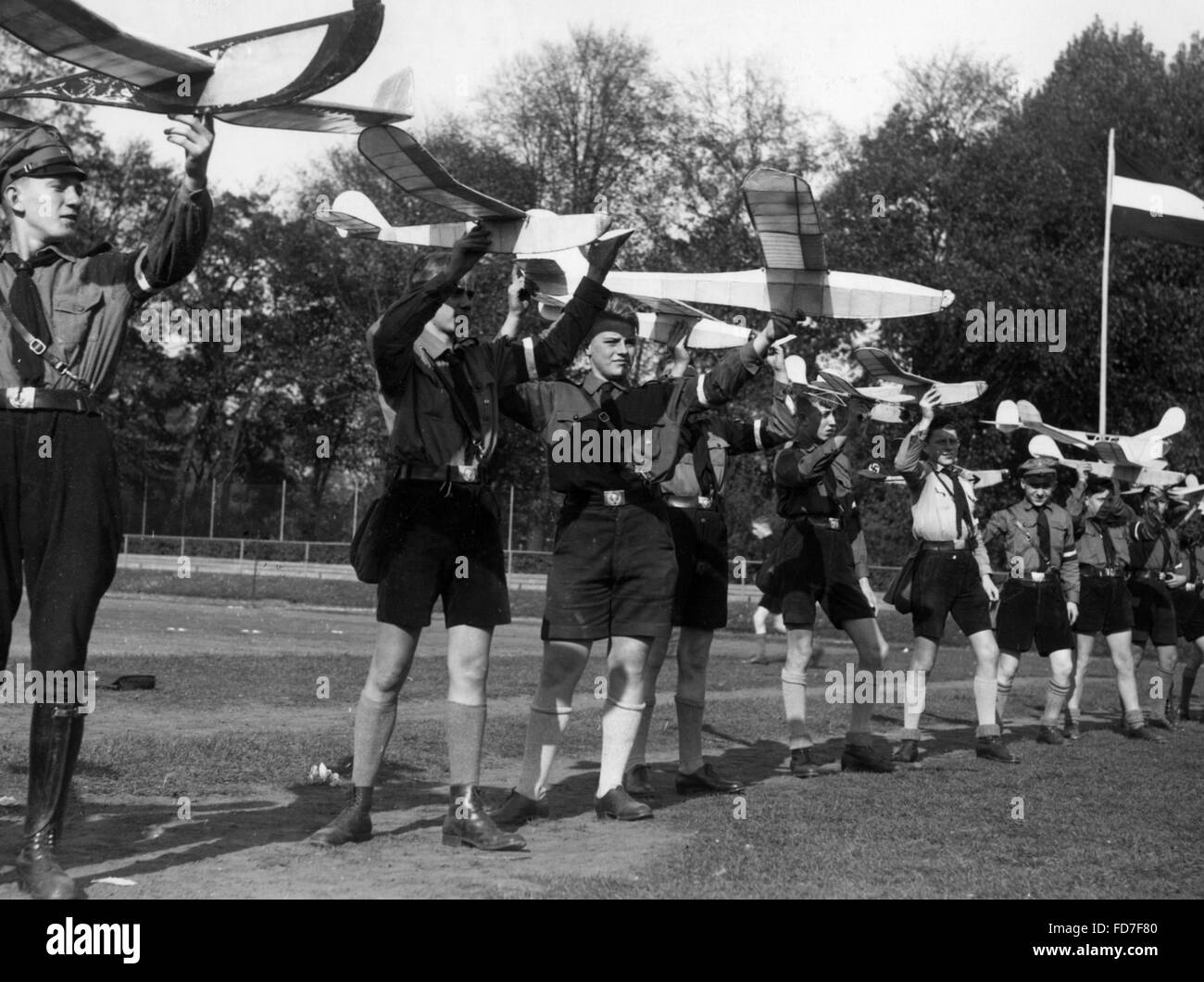 HJ members with model airplanes in Berlin Stock Photo - Alamy