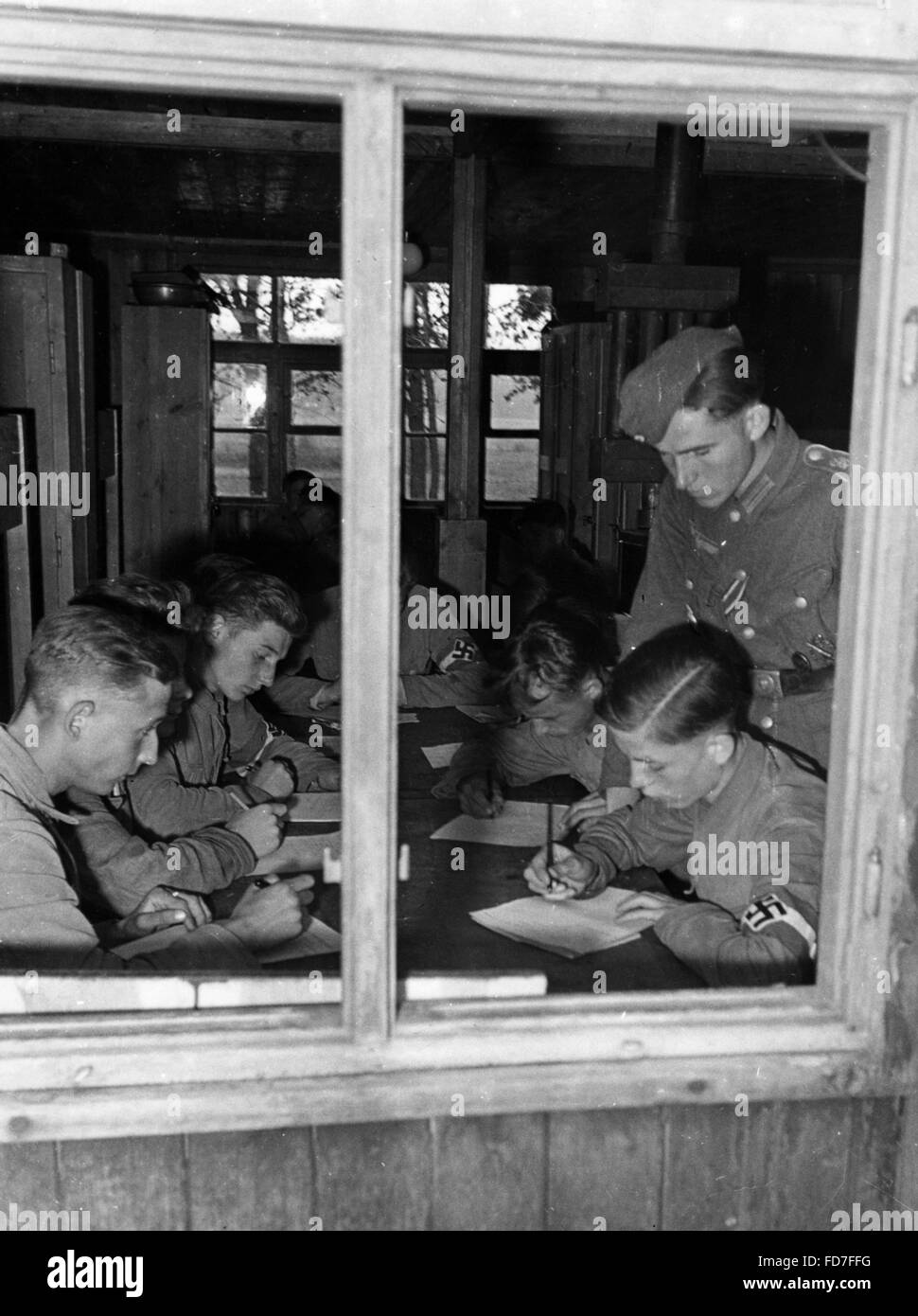 Exam in a military training camp in Ziegenort, 1943 Stock Photo