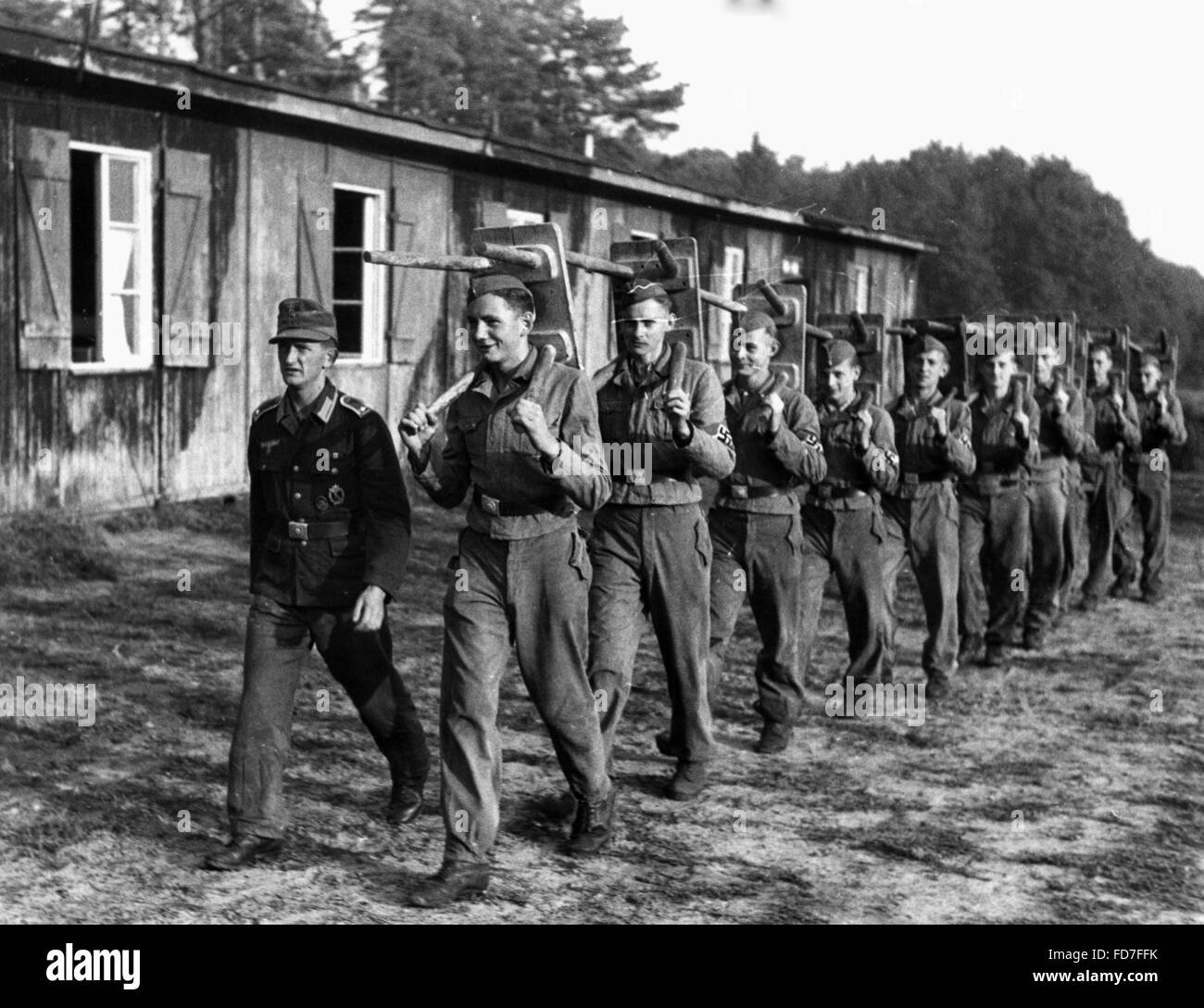 HJ members of a military training camp in Ziegenort, 1943 Stock Photo