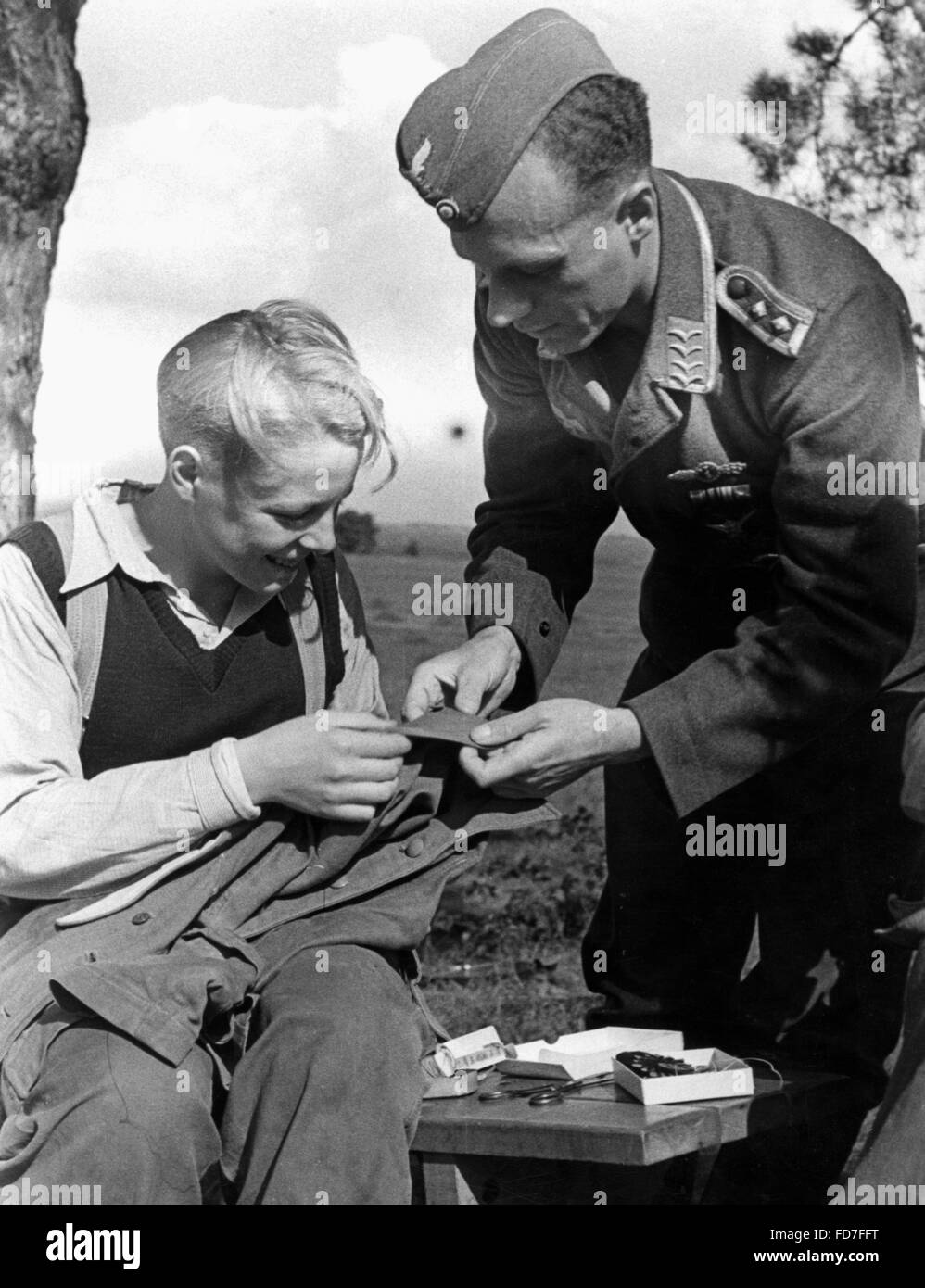 HJ member of a military training camp in Ziegenort, 1943 Stock Photo