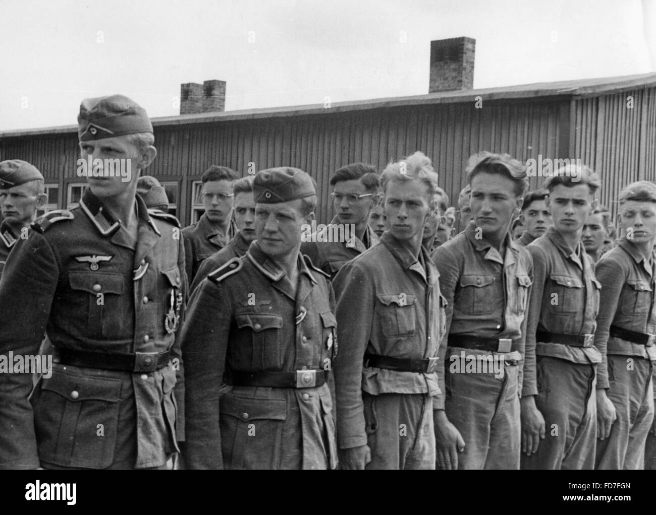 HJ members at roll call, 1942 Stock Photo