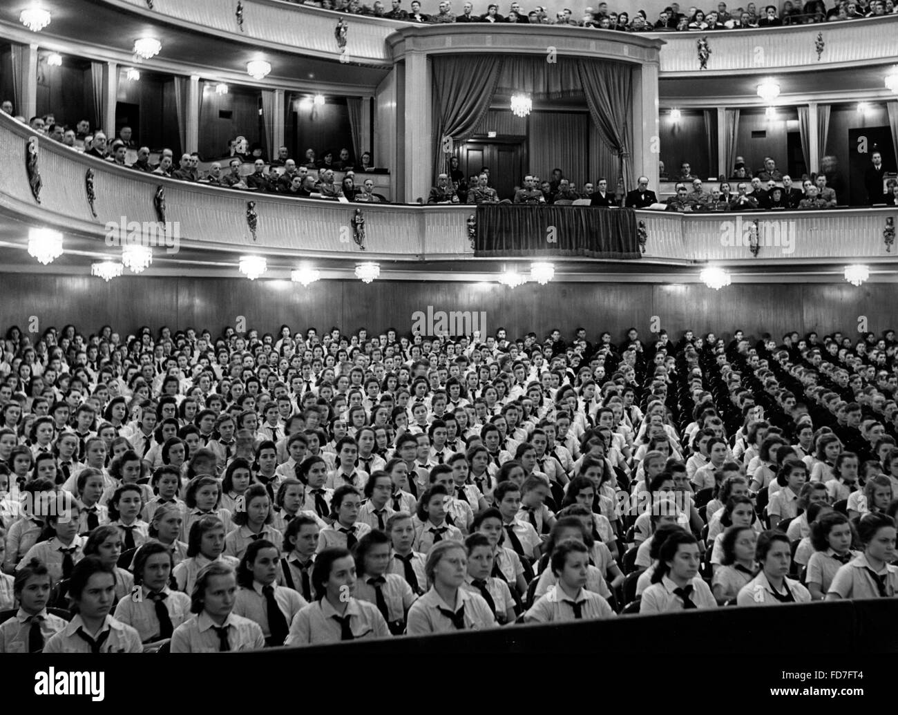 Verpflichtung der Jugend (Commitment of the Youth) ceremony at the Deutsche Opernhaus, 1942 Stock Photo