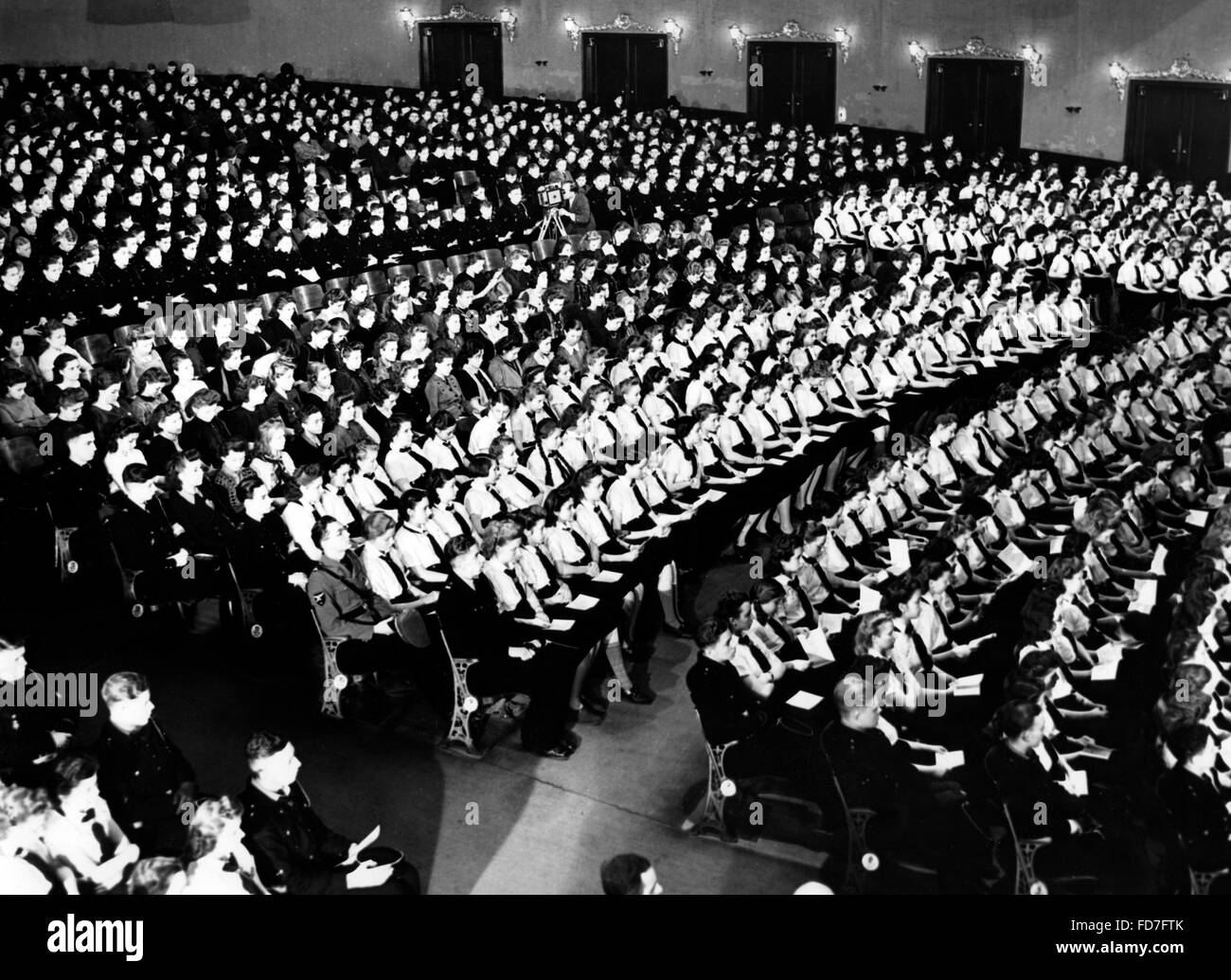 Verpflichtung der Jugend (Commitment of the Youth) ceremony at the Deutsche Opernhaus, 1941 Stock Photo