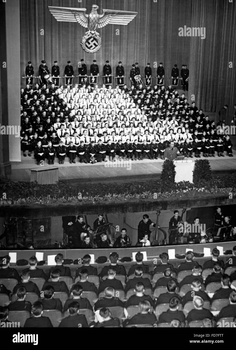 Verpflichtung der Jugend (Commitment of the Youth) ceremony at the Deutsche Opernhaus, 1942 Stock Photo