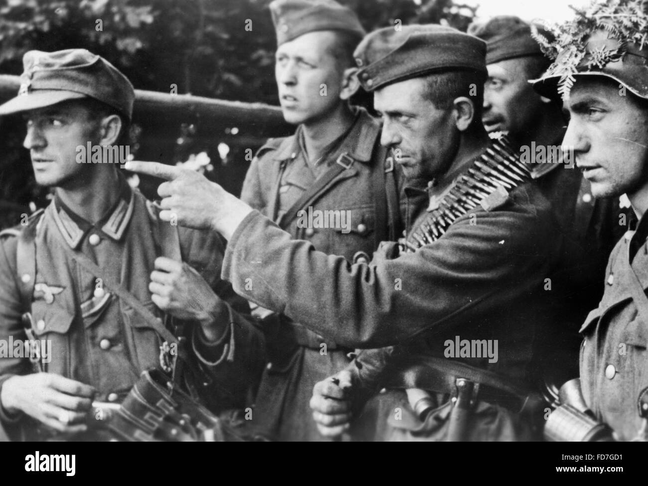 Wehrmacht soldiers in Normandy, 1944 Stock Photo