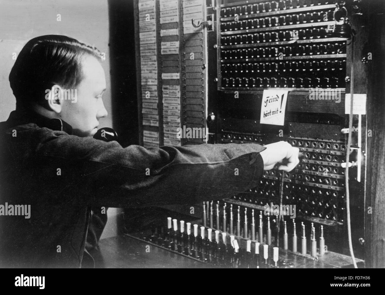 German posts in Bretagne, 1941 Stock Photo Alamy