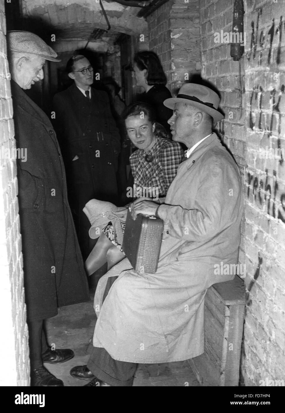 Bomb shelter in Berlin, 1940 Stock Photo