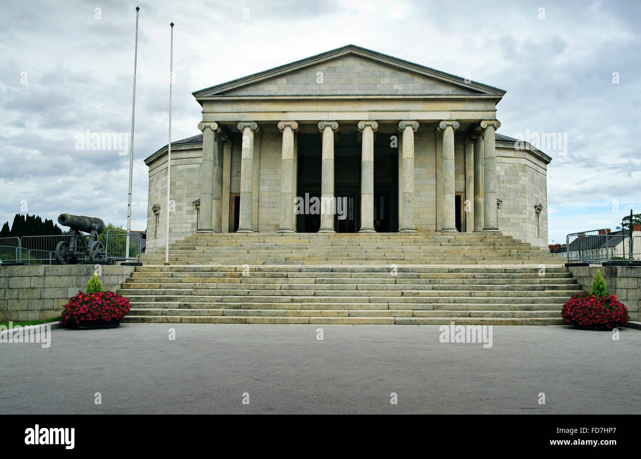 Carlow Court House building Ireland front view showing the massive portico and ionic columns Stock Photo