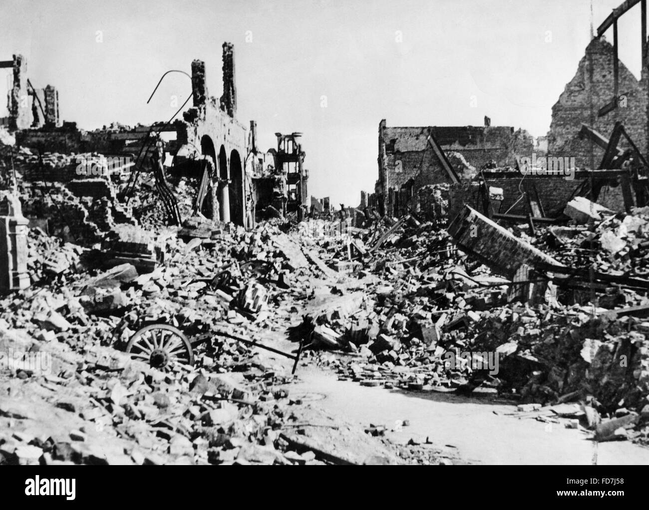 The destroyed center of Wesel, 1945 Stock Photo