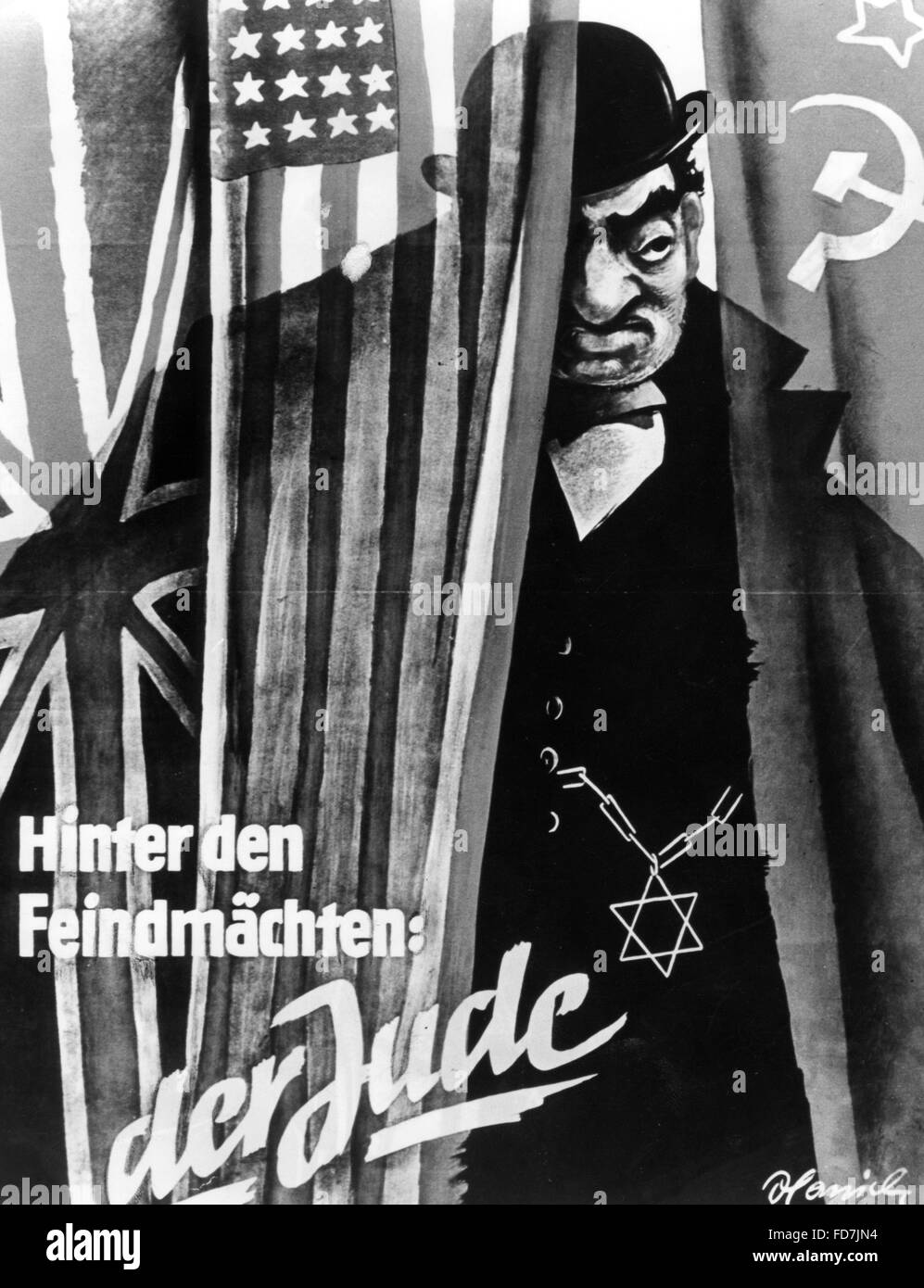 Anti-Semitic drawing, undated Stock Photo