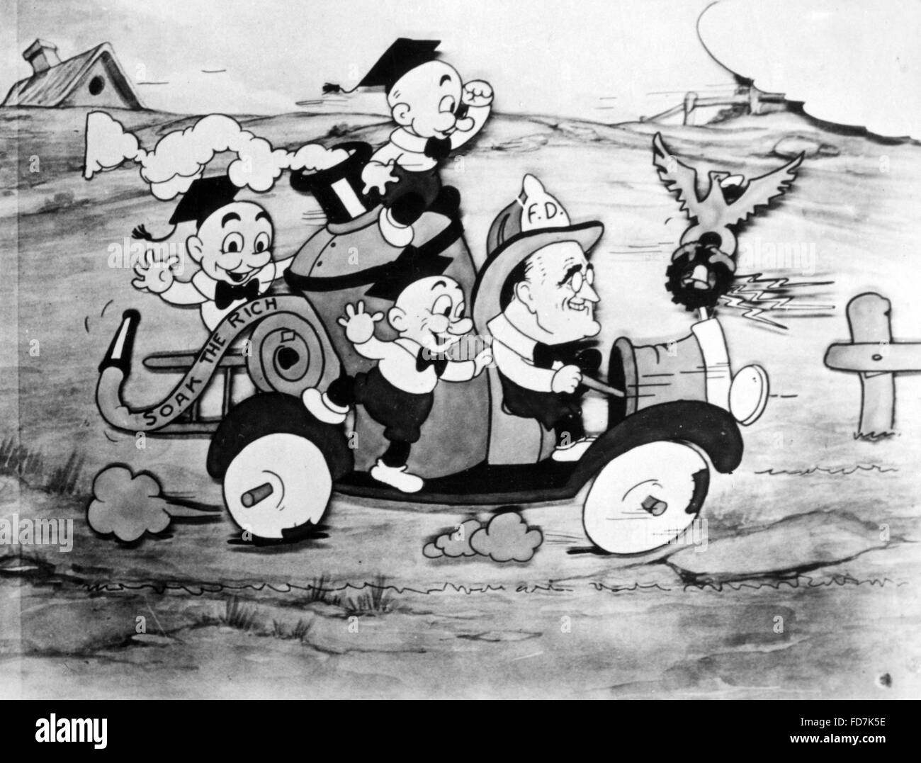 New Deal: Cartoon, 1936 Stock Photo