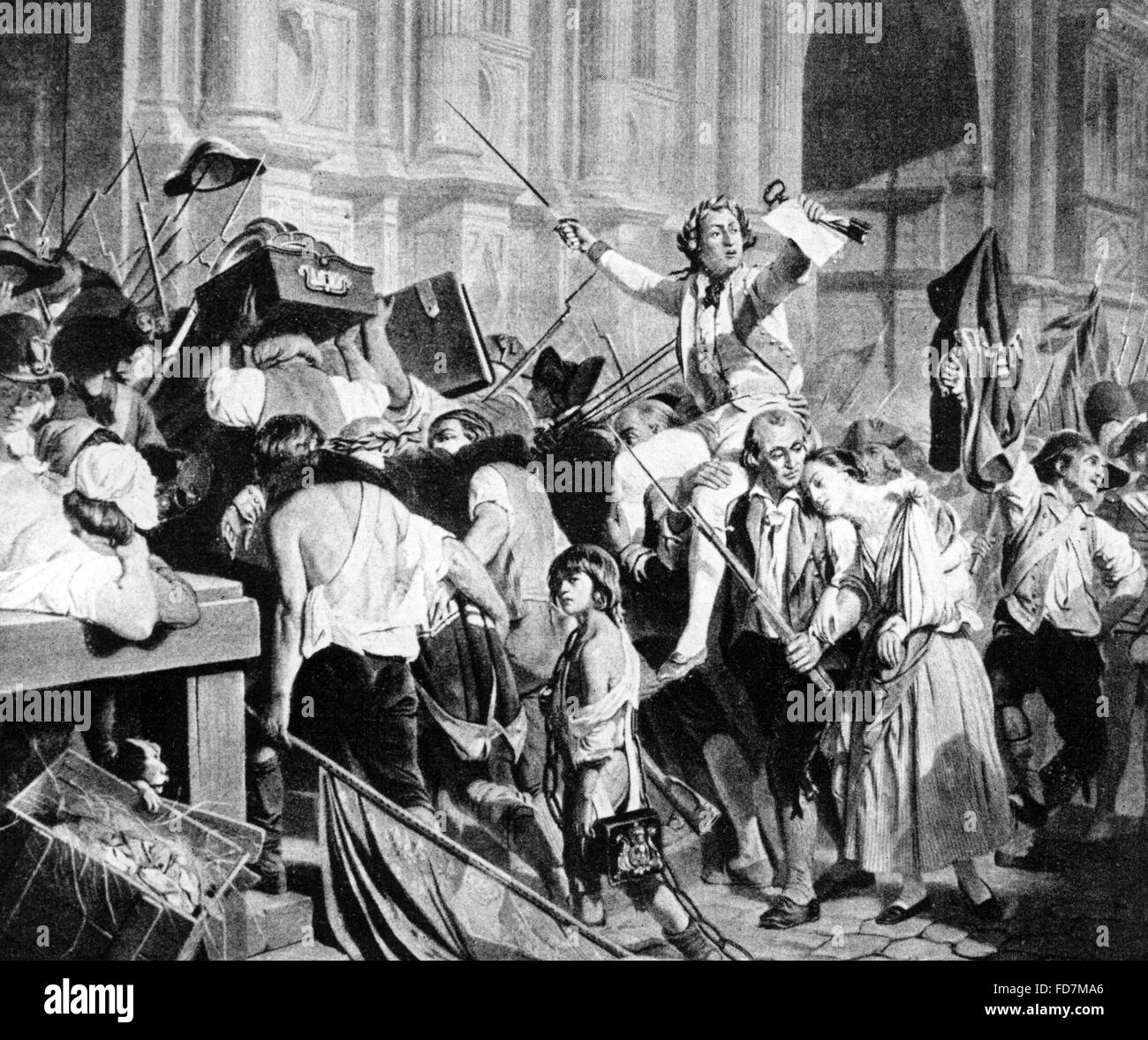 French Revolution: Storming of the Bastille on 14.07.1789 Stock Photo