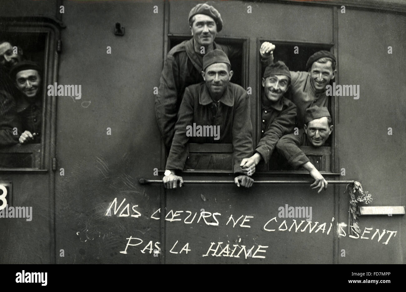 French prisoners of war on their return to France, 1942 Stock Photo