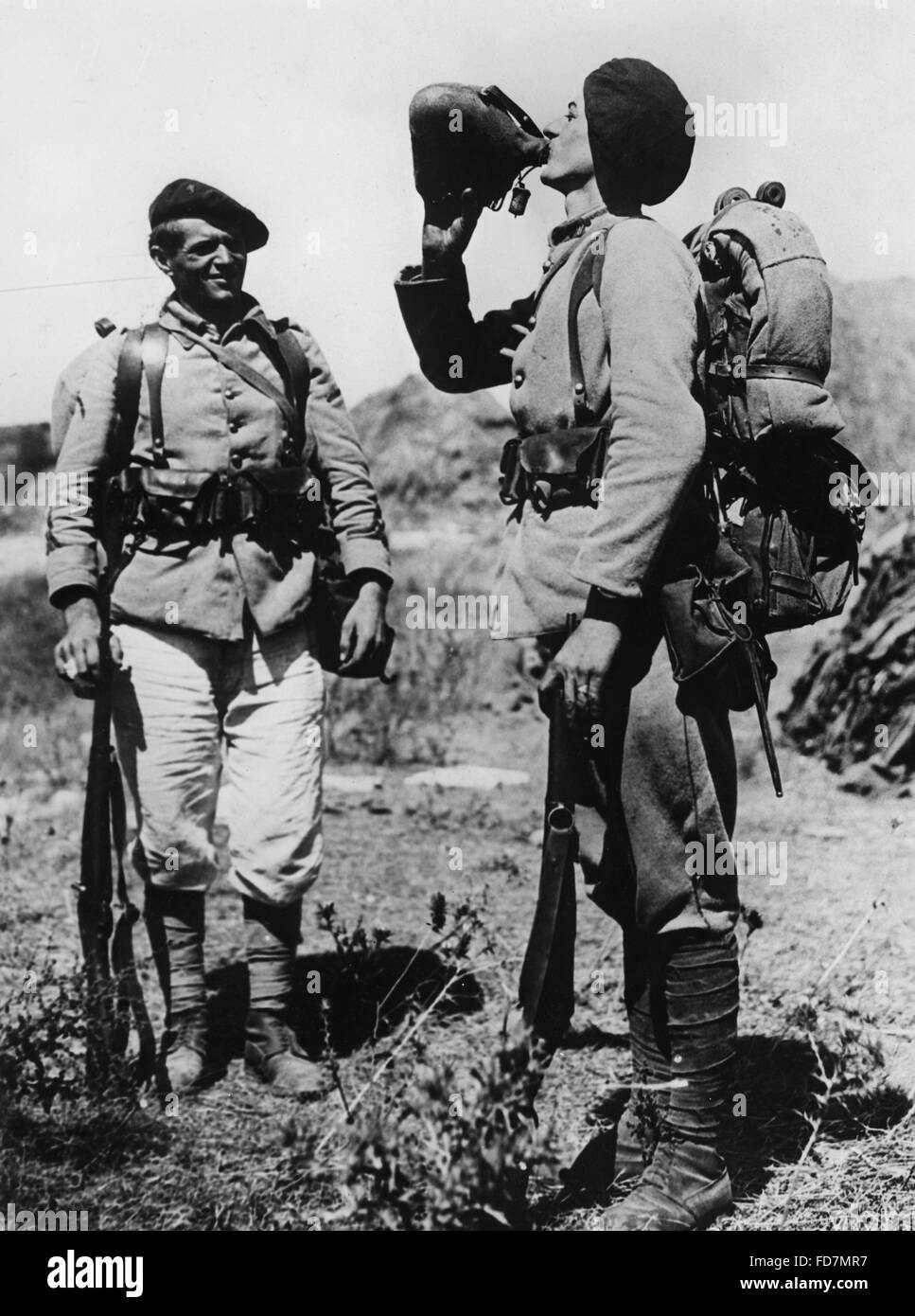 French soldiers, 1936 Stock Photo