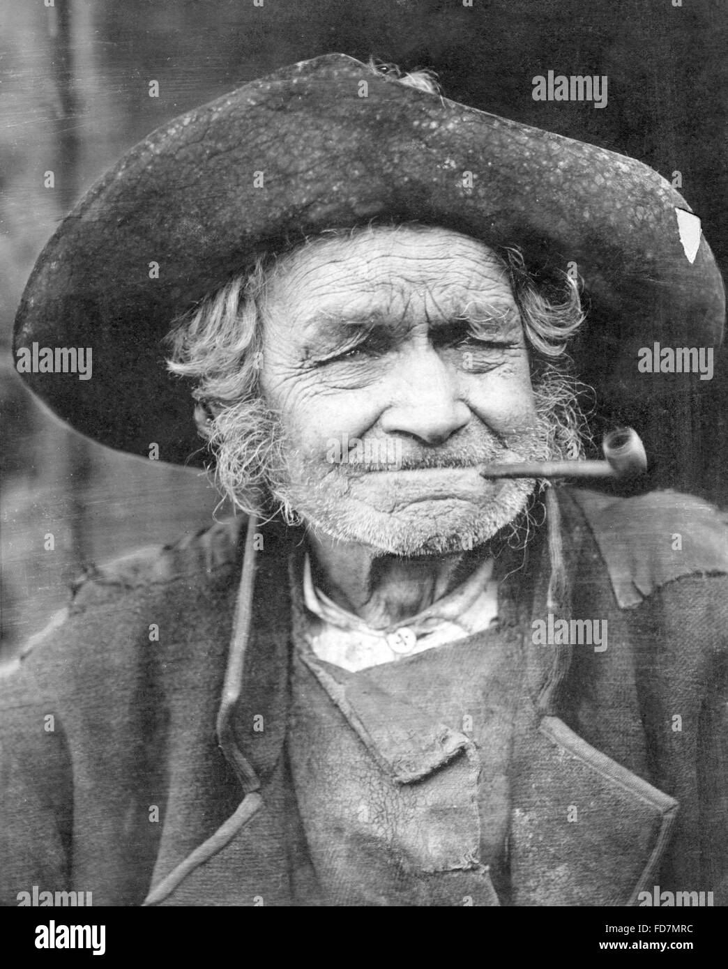 Old Breton smoking pipe, ca. 1900's Stock Photo