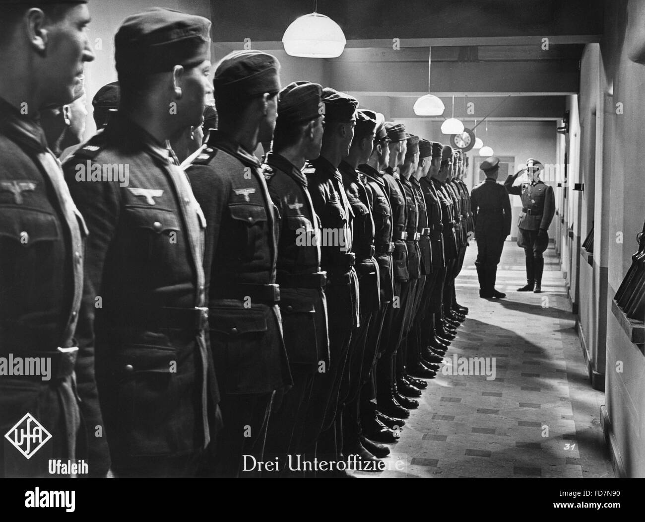 Soldiers during the morning roll call, 1938 Stock Photo