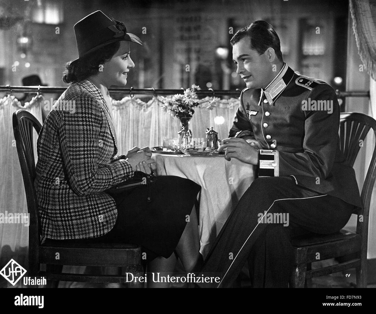 NCO with lady in a cafe, 1938 Stock Photo