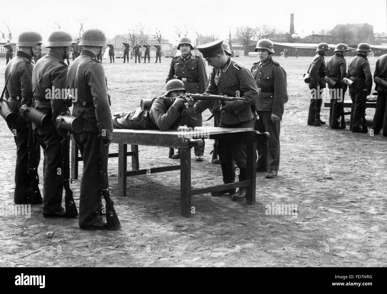 Target practice in the Jaegerkaserne Kolberg, 1941 Stock Photo