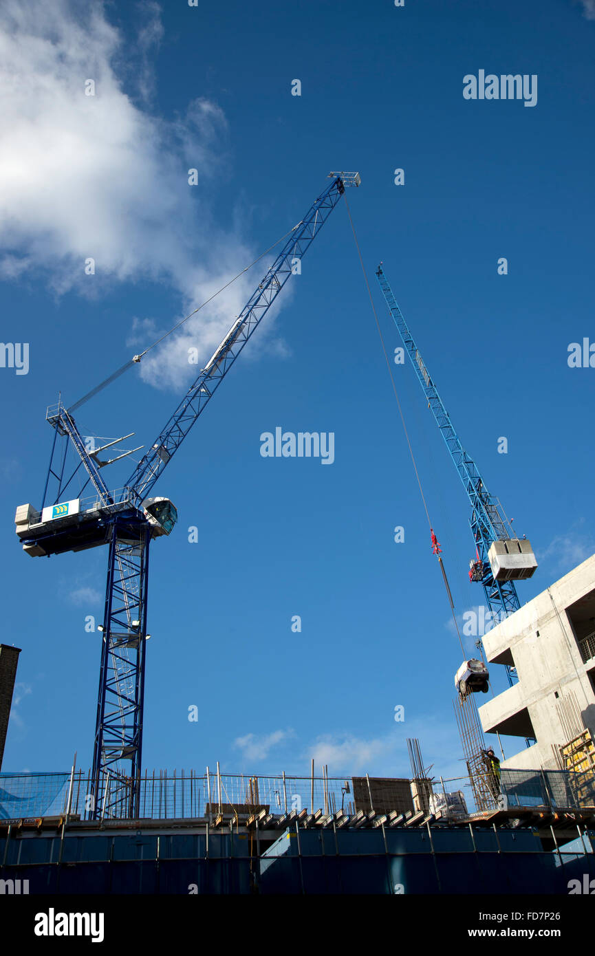 Hackney, London. Mare Street. Construction site Stock Photo Alamy