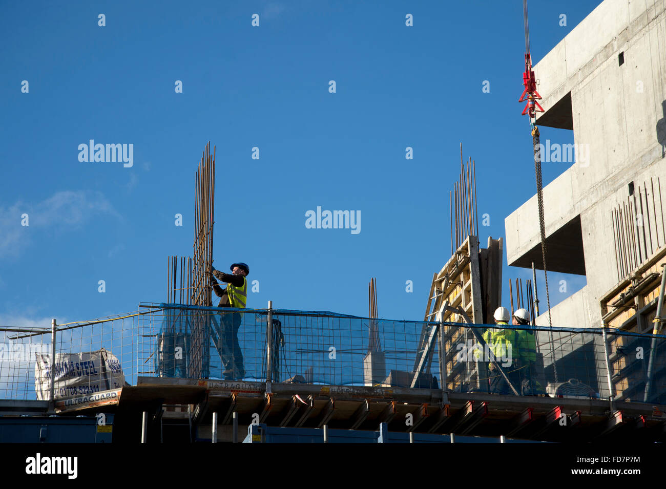 Hackney, London. Mare Street. Construction site Stock Photo Alamy