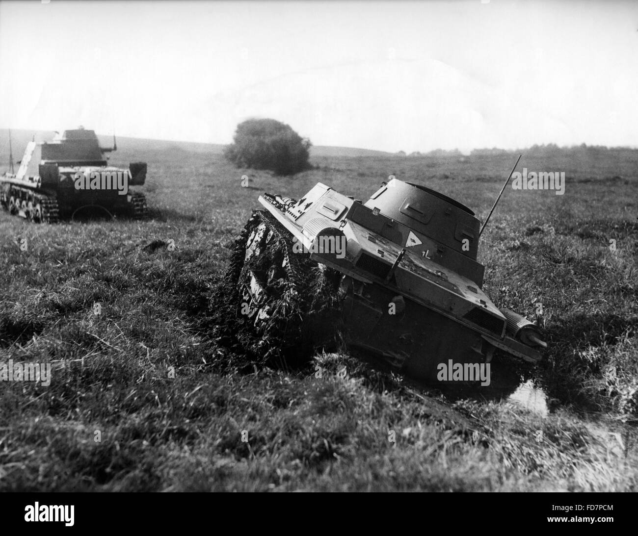 Panzer I during a maneuver, 1937 Stock Photo