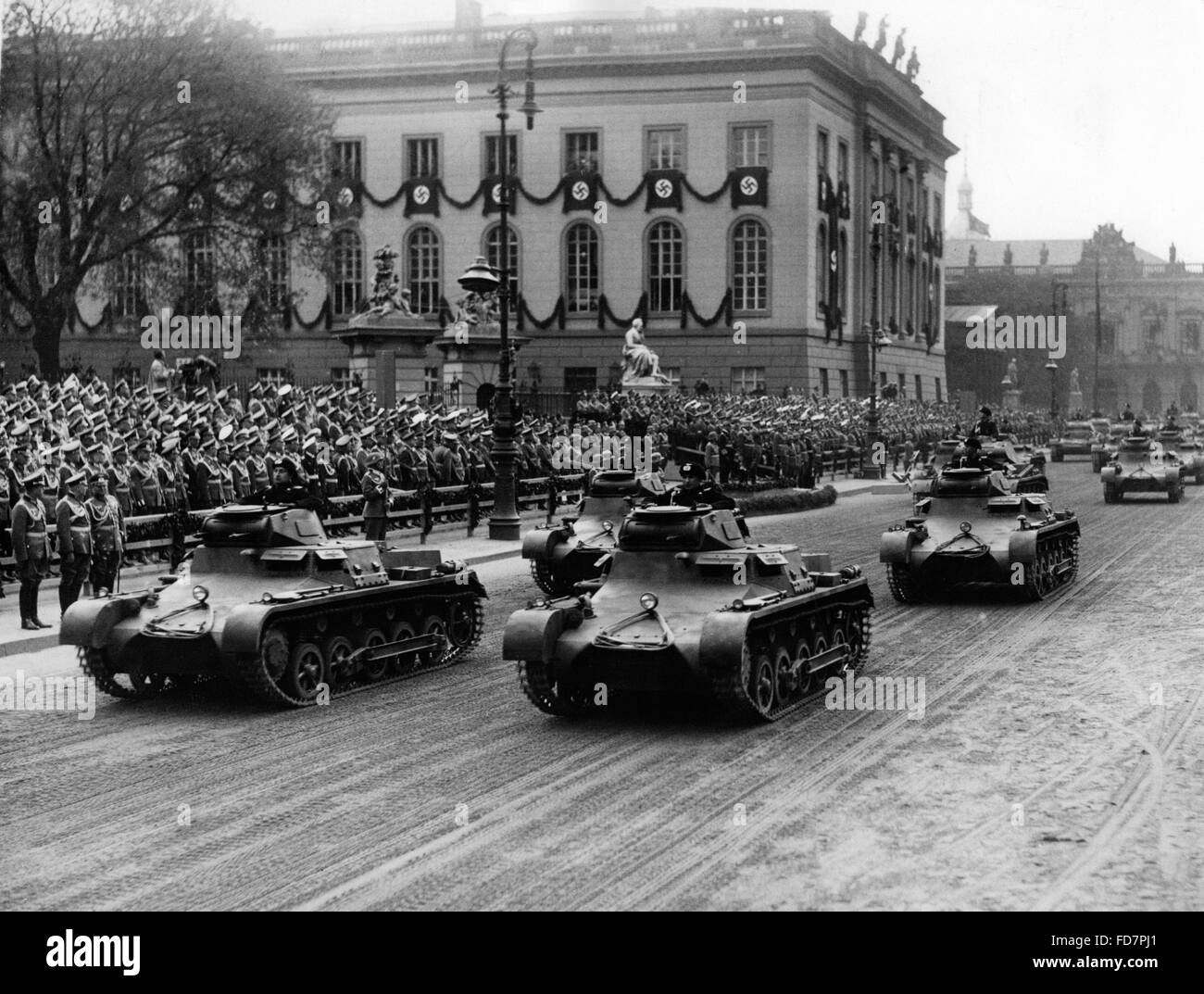 Panzer I during a parade in Berlin, 1937 Stock Photo