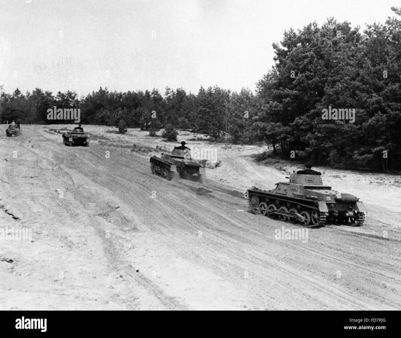 Panzer I on the training ground at Wuensdorf in the 30s Stock Photo