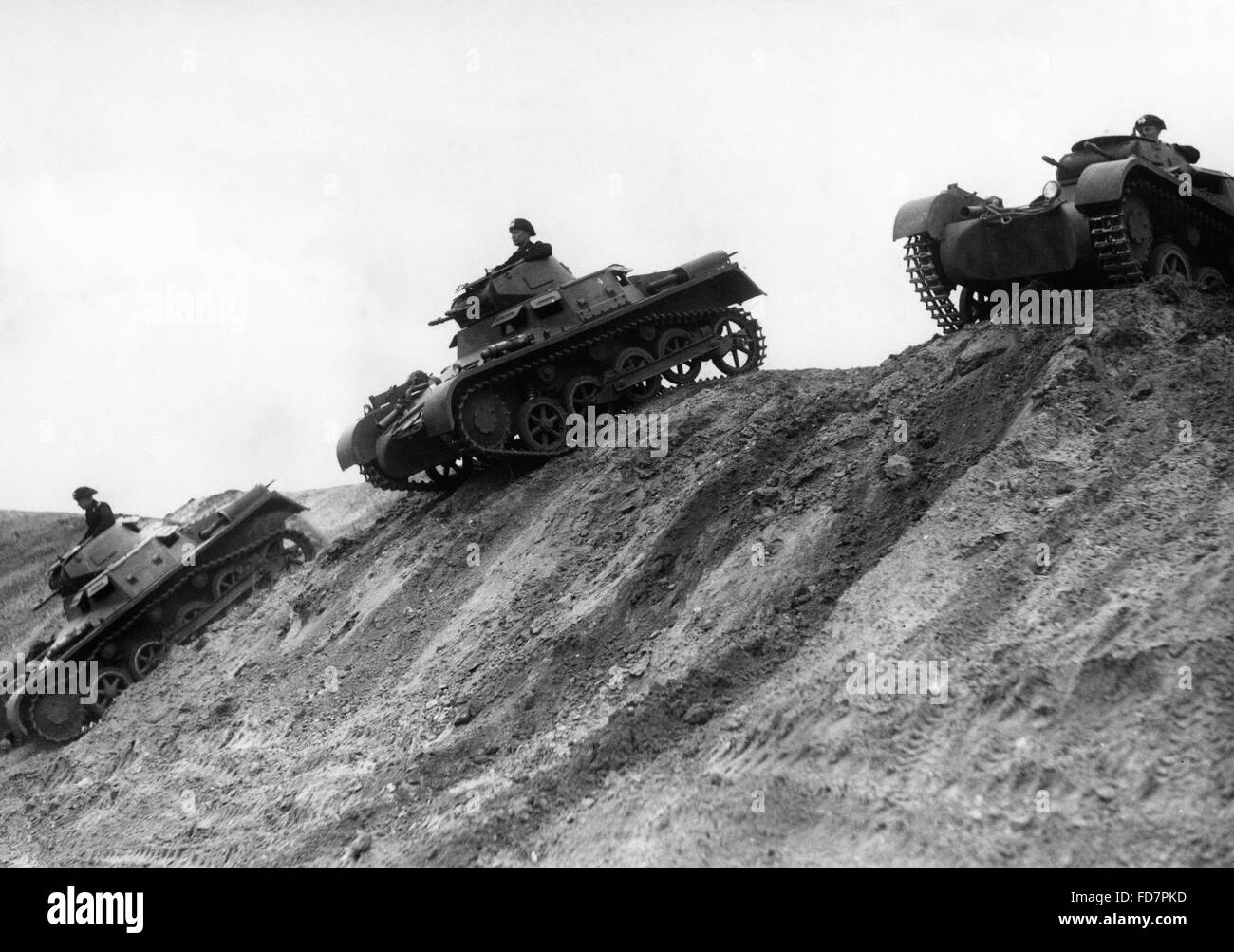 Panzer I during a practice drive in Wuensdorf, 1937 Stock Photo
