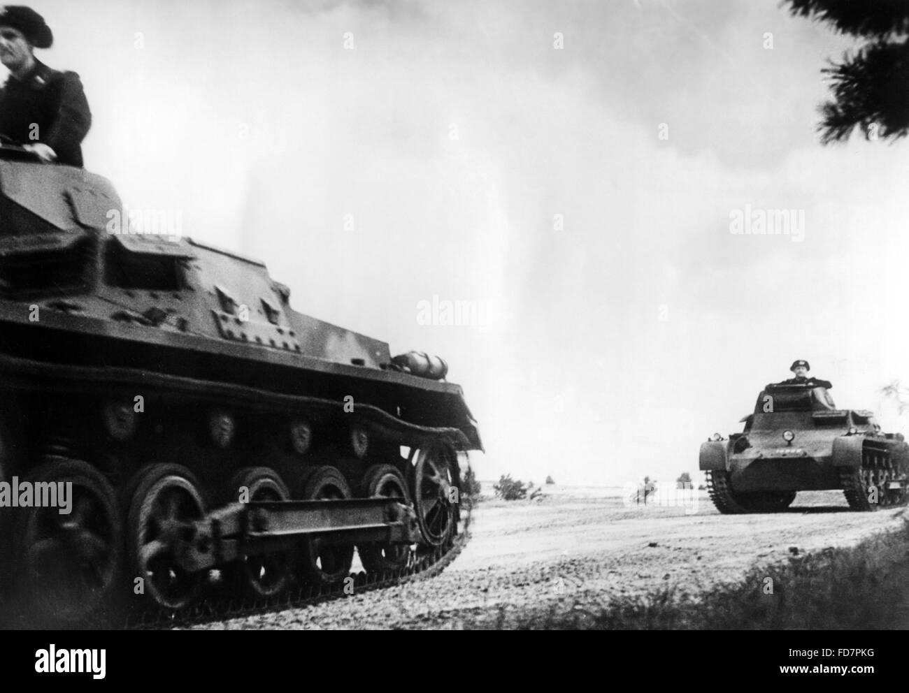 Panzer I marching, 1938 Stock Photo