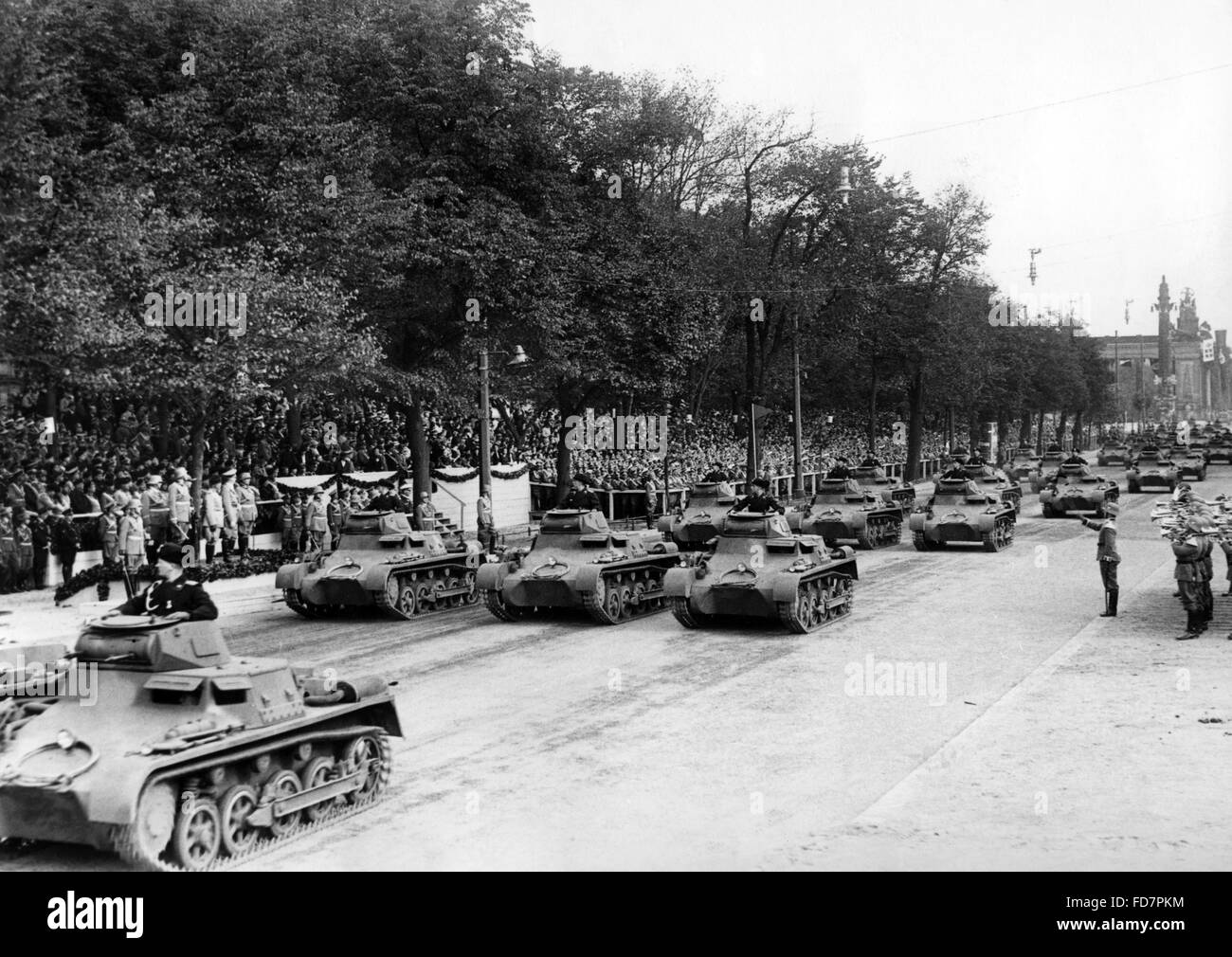Panzerkampfwagen I during a parade, 1937 Stock Photo