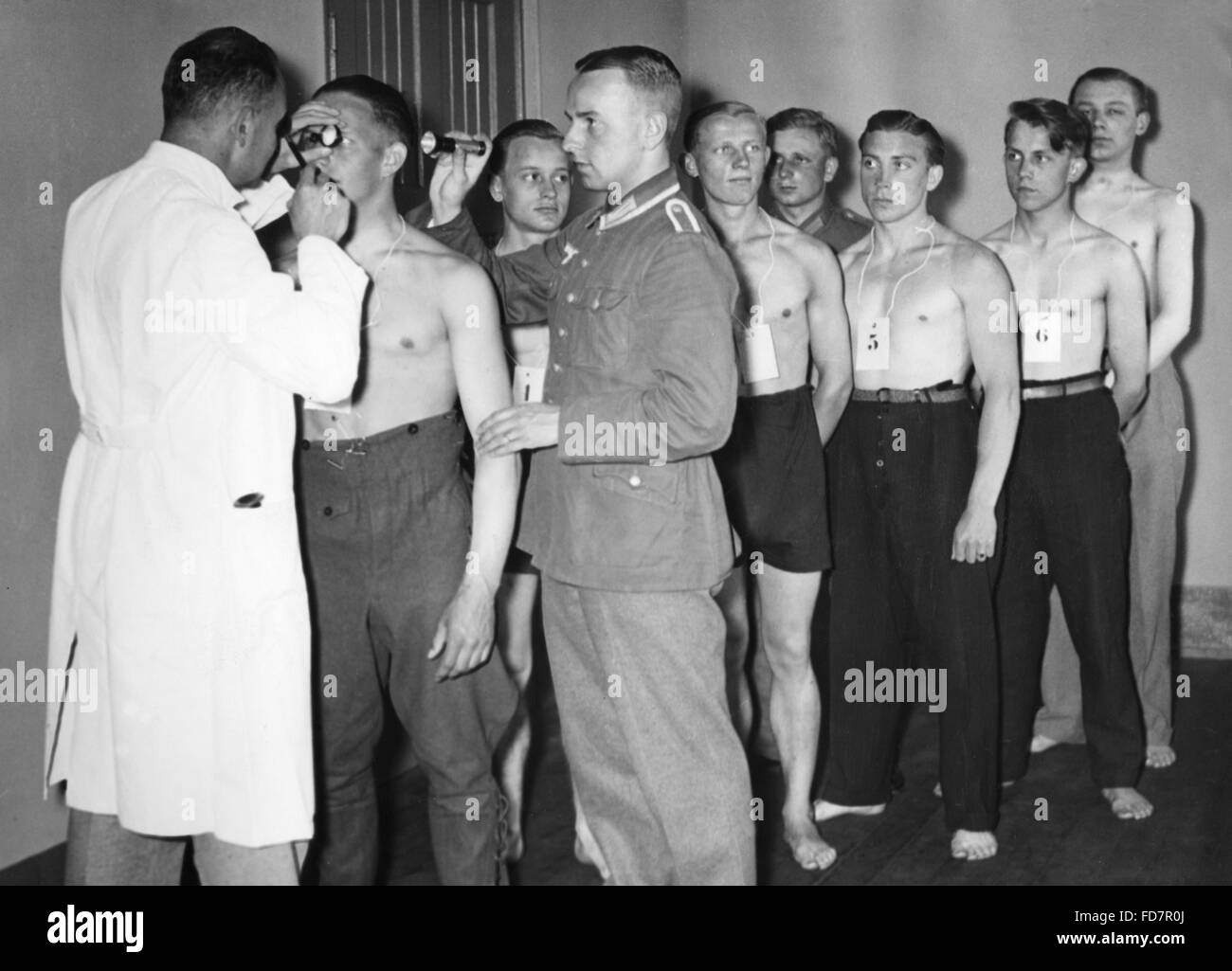 Screening of conscripts,1935 Stock Photo