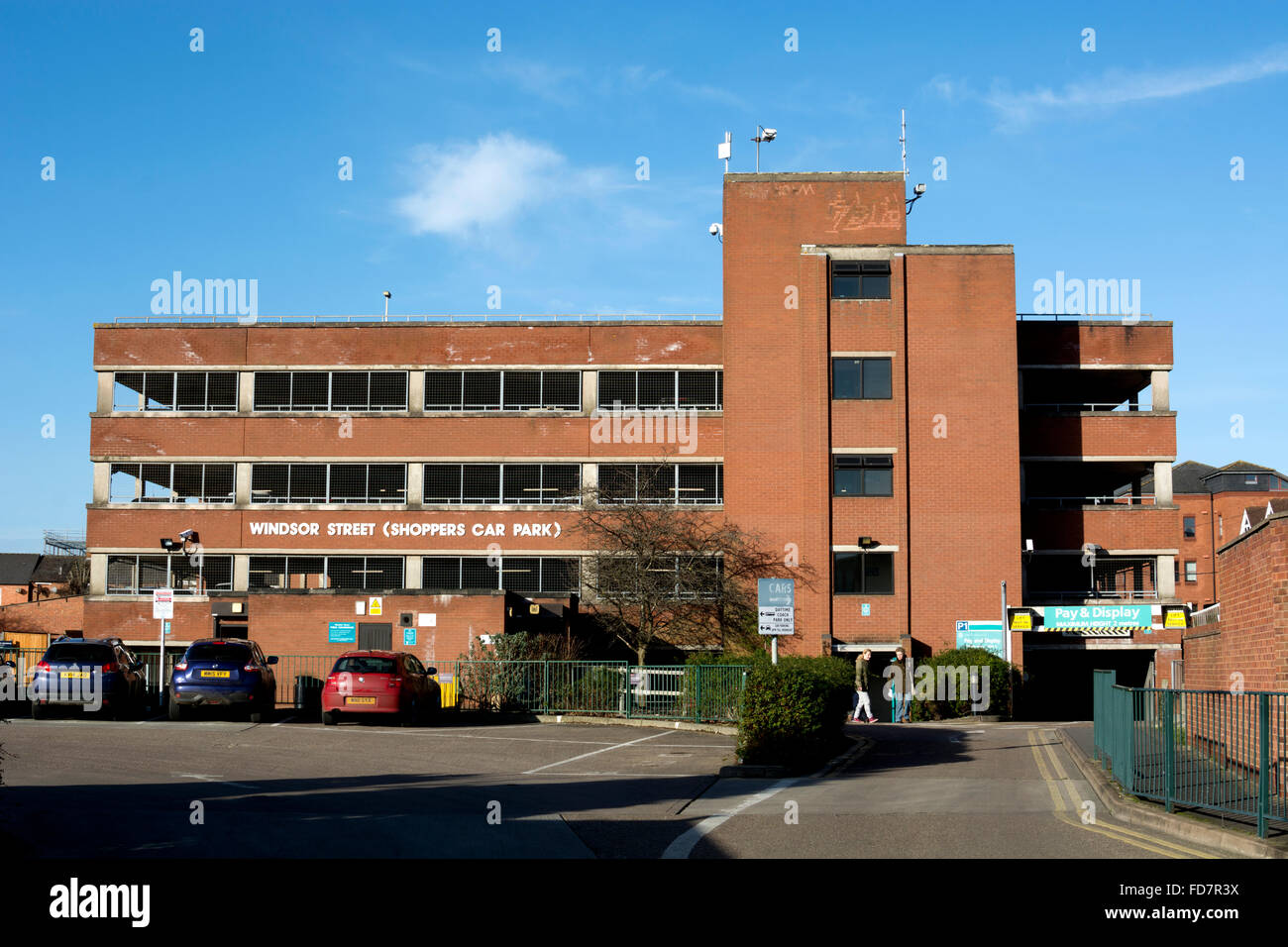Windsor Street Car Park Stratford Upon Avon Uk Stock Photo