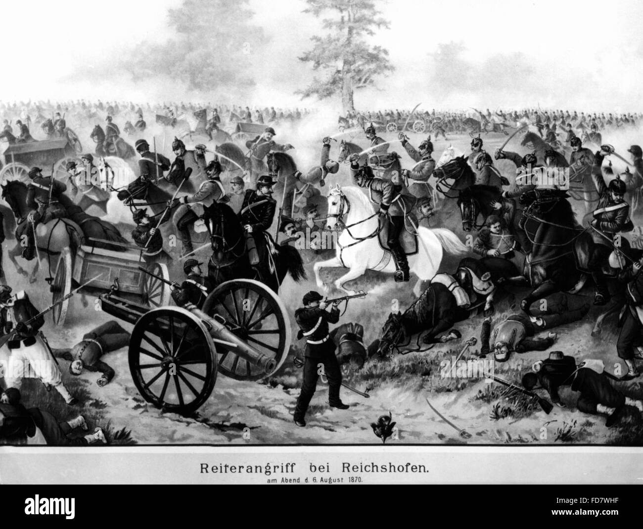 Battle during the Franco-German War, 06.08.1870 Stock Photo