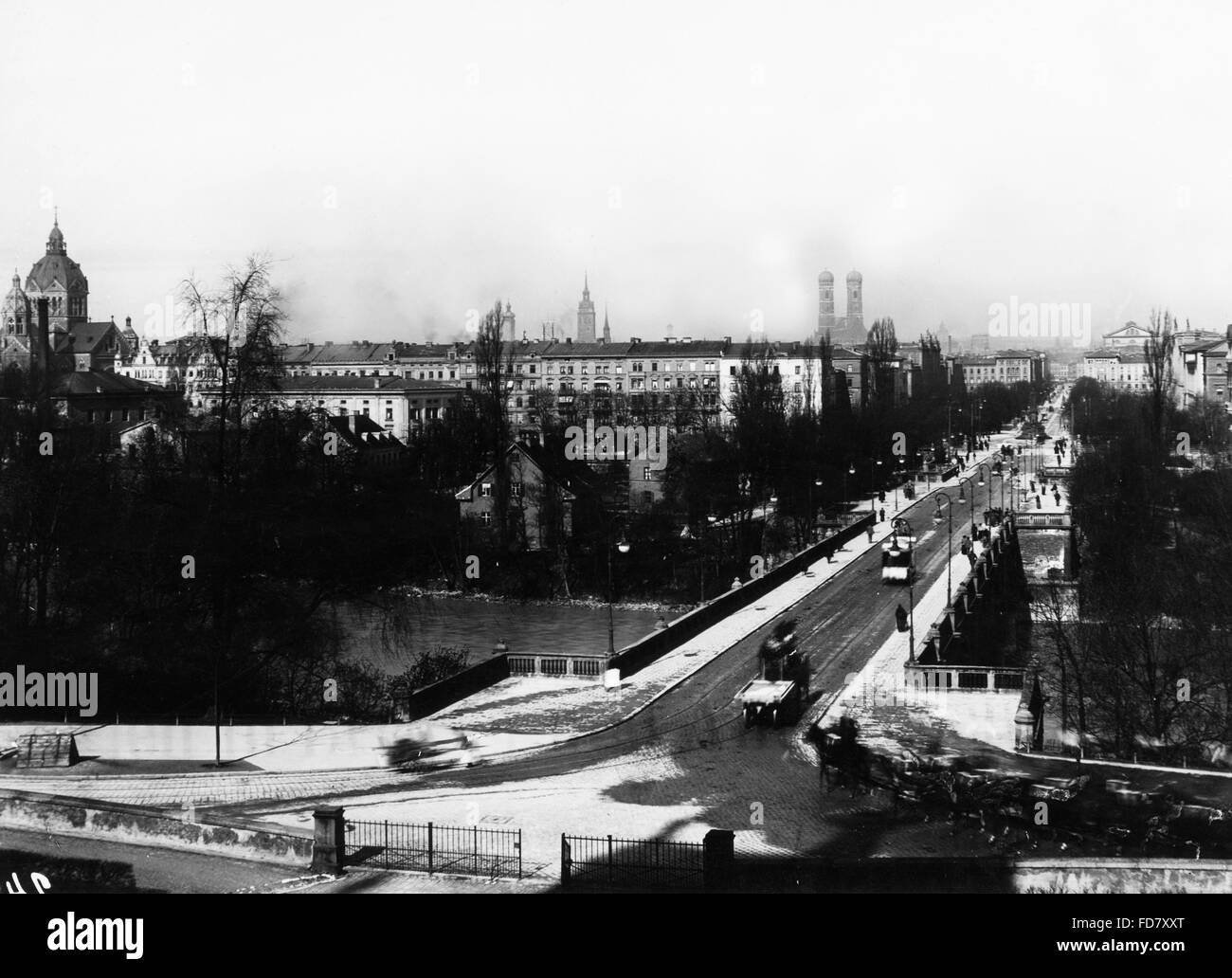 Maximilians Bridge in Munich Stock Photo