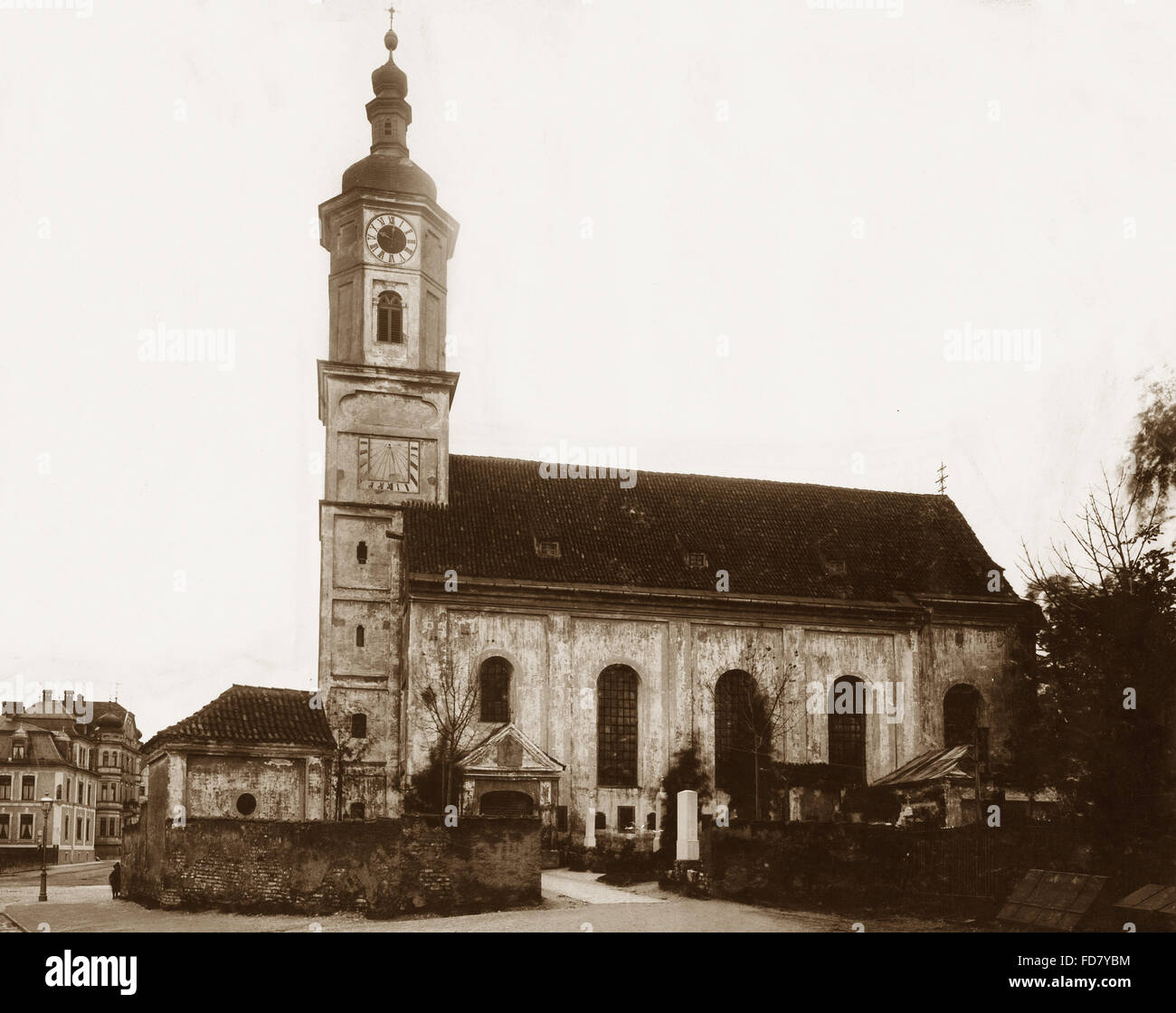 Old Parish Church of St. Margaret in Munich Stock Photo