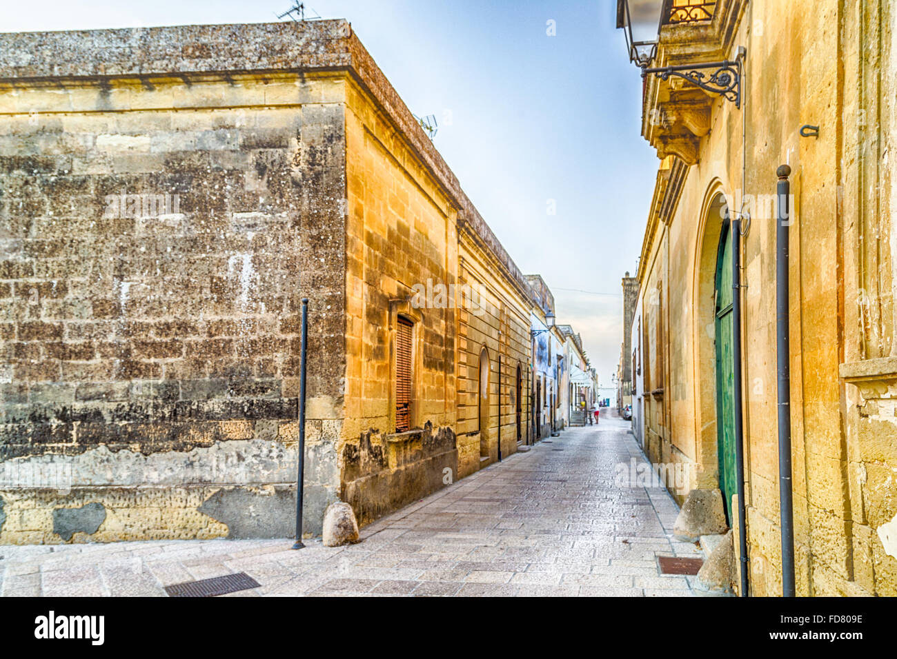 streets and walls of small fortified citadel of XVI century in Italy Stock Photo